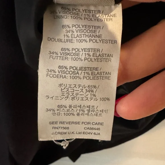 J. Crew Overlap Shift Dress in Black - Picture 6 of 8